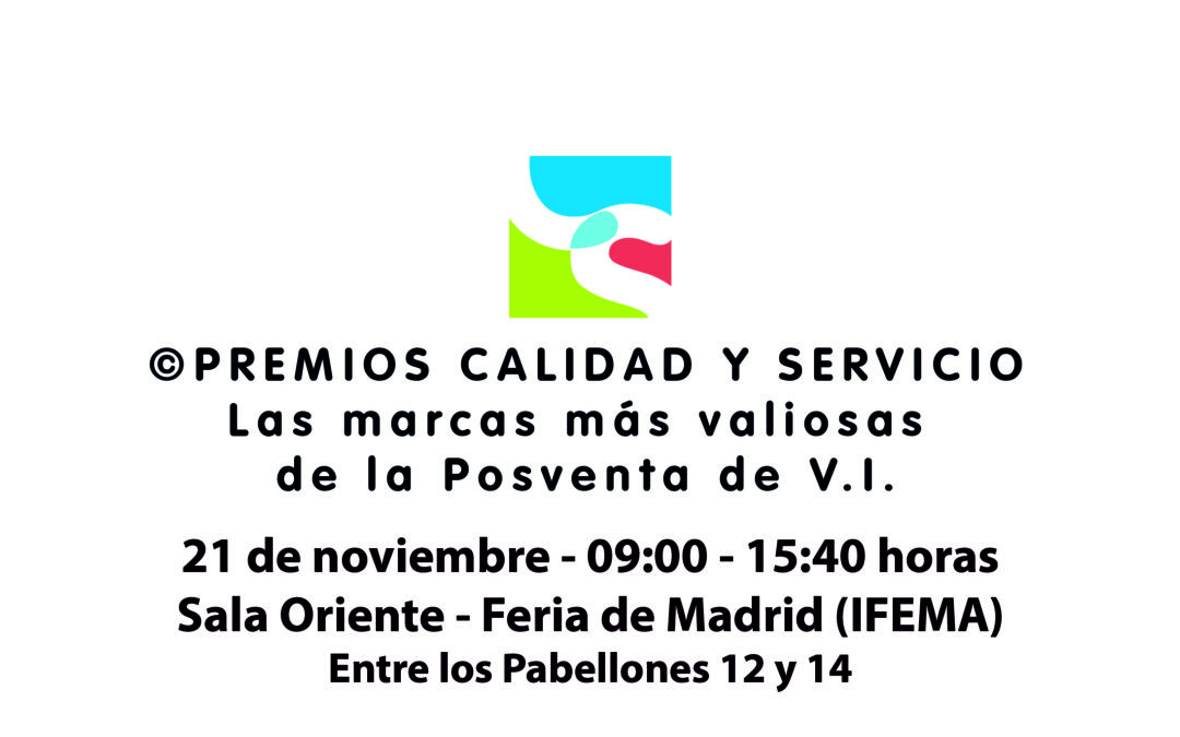 Ceremonia de Entrega de los Premios Calidad y Servicio 2019: Instrucciones de acceso y programa